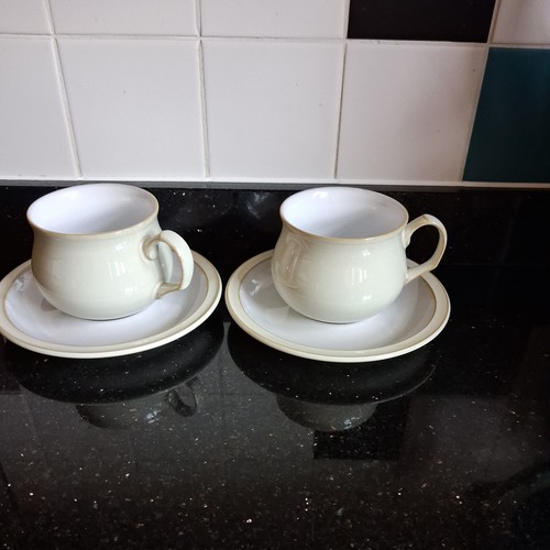Denby linen cream cup - cream, and