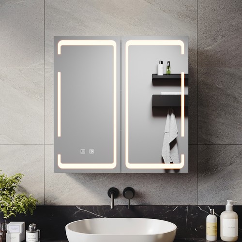 Led bathroom mirror cabinet - bathroom,