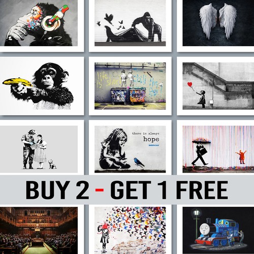 Banksy wall art posters prints - banksy,