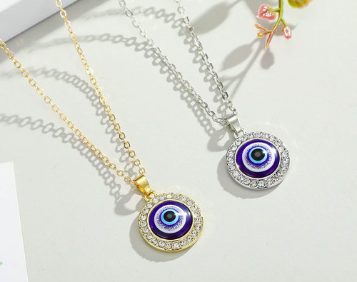 Turkish blue evil eye - blue,