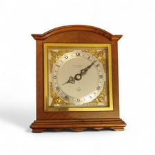 Elliot Mantel Clock 2937 Mahogany Case 8 Day Lever, Pearce & Sons Leicester 70s