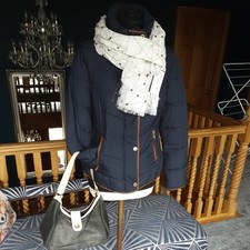 Ladies Per Una Navy Padded