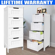 Chest of Drawers for Bathroom Bedroom Kitchen Office Hallway 4-Drawer Cabinet 