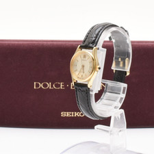 [Near MINT Boxed] Seiko Exceline 4N21-039B Gold Round Quartz Ladies Watch JAPAN