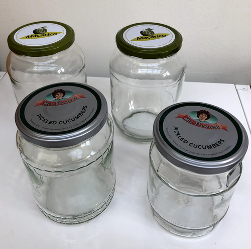 Large empty glass jars - empty, 540g