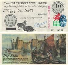 Wales; 10 Shillings 1969 Red Dragon; Black Sheep UNC; Canceled 29 Apr 1969; RARE