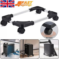 Adjustable PC Case Computer CPU Stand Holder Floor Stand Trolley With 4 Casters