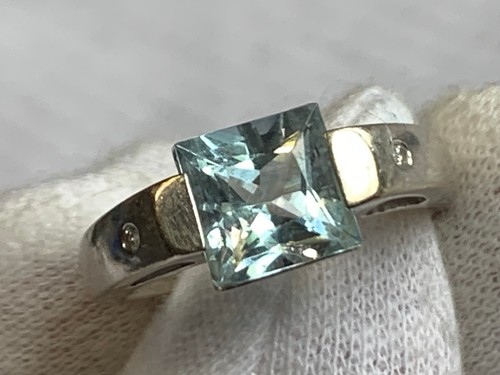 14k white gold ring - white, 4.22g