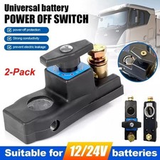 2XCar Battery Disconnect Switch Cut Off Isolator Marine Truck Camper Boat 12-24V