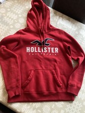 Hollister soft hoodie (S) lovely red colour - cotton rich - excellent condition