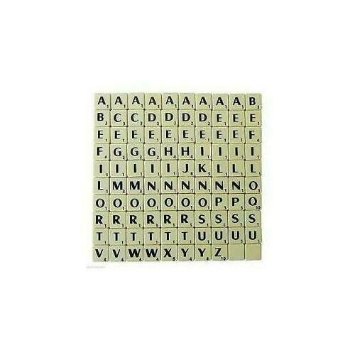 Tiles ivory black - tiles, letters