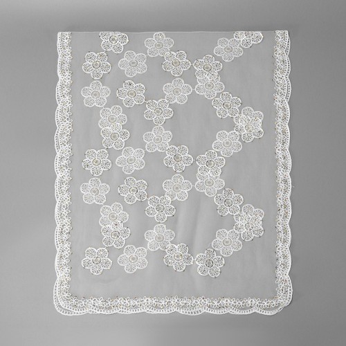 Floral embroidered nylon shawl - floral,