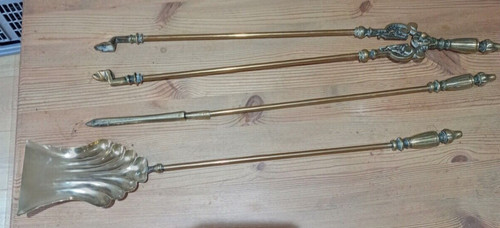 Large vintage brass - , fireside