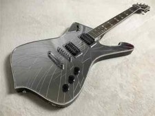 New Iceman Paul Stanley Electric Guitar White Cracked Mirror Electric Guitar Top
