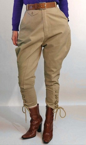 Womens khaki cropped - womens, breeches