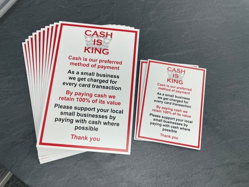 Cash payment sign for shop - sign,