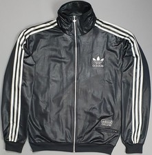 Adidas Chile 62 Men's Track Top Jacket Size Large Retro Firebird Shiny Wet Look