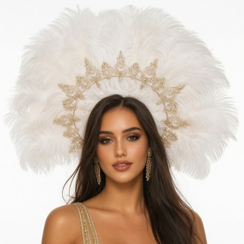 Feather headpiece with - feather,