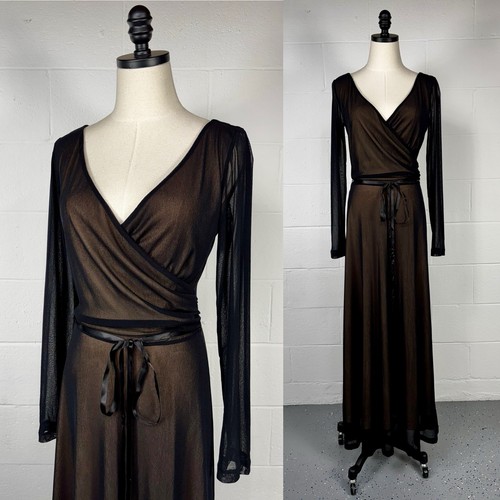 Vintage 90s sheer black mesh - 90s,