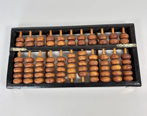 Vintage wood abacus rods 77 - vintage,