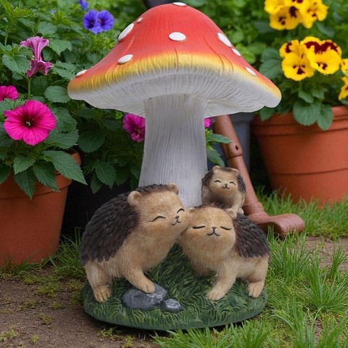 Mushroom hedgehog garden - 8",