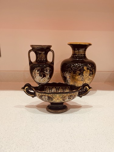 Handmade greek black - black, gold
