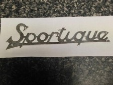 VESPA "SPORTIQUE" LEG SHIELD LEGSHIELD BADGE DOUGLAS