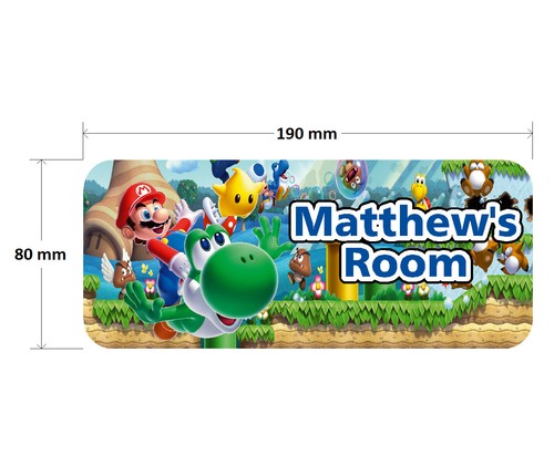 Super mario door plaque - door,