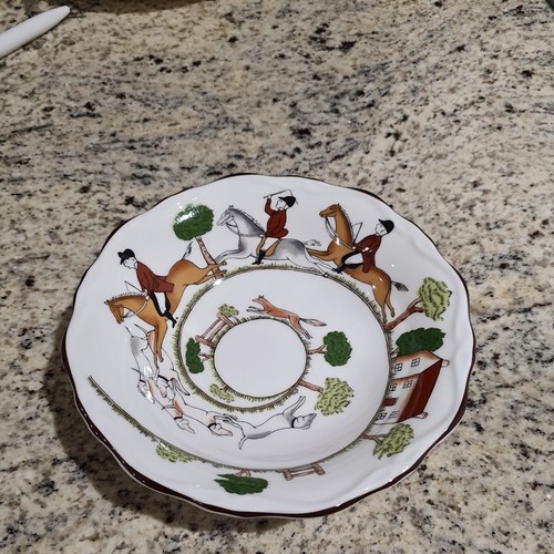 Wedgwood hunting scene - wedgwood, ribbed