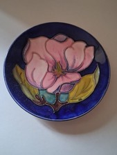 Moorcroft Magnolia On Blue Pin