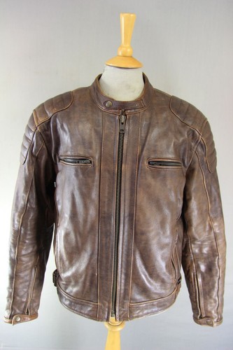 Texpeed brown leather biker - brown,
