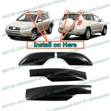 4 Black F&R Cover For Toyota RAV4 2006-2012 Roof Rack Rail End Replace Shell Cap