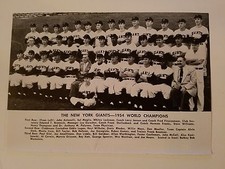 Giants 1954 Team Picture Willie Mays Don Mueller Hoyt Wilhelm Joe Amalfitano