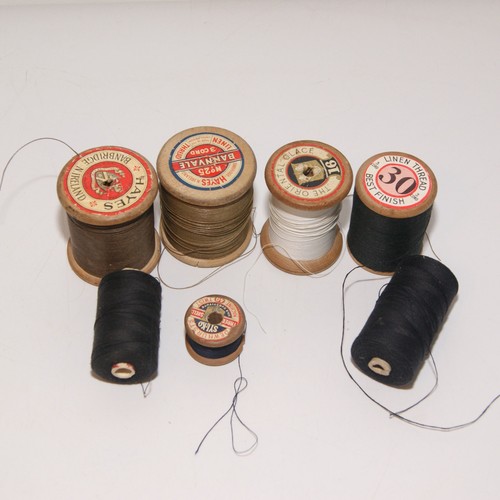 Vintage wooden cotton reels - wooden,