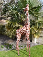 XL Large Standing Metal Giraffe Garden Ornament Statue Outdoor Decor