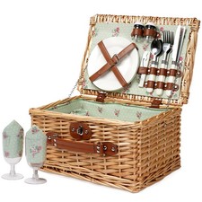 Wicker Picnic Basket for 2