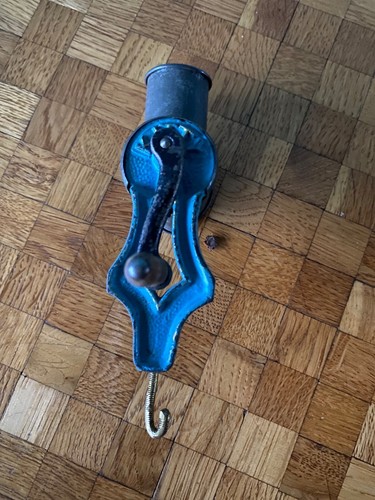 Old meat grinder blue large