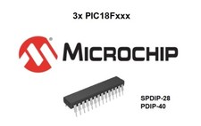 � 3x Microcontrollers Microchip: PIC 18F - SPDIP-28 / PDIP-40: NEW �