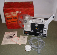 EUMIG Mark 610D Dual 8mm Film Projector - Works with intermitent rewind fault GC