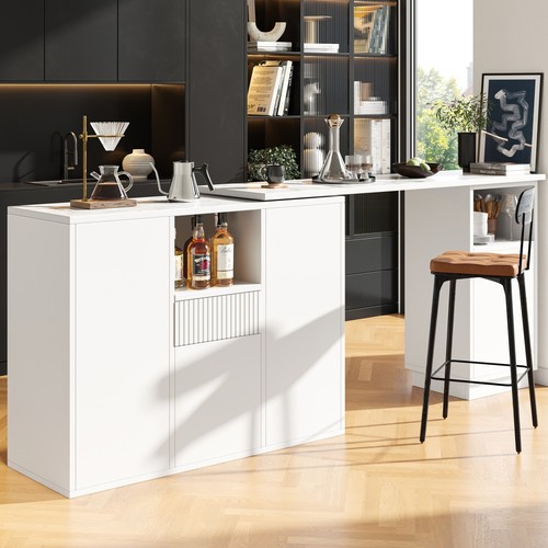 Extendable bar kitchen island - bar,