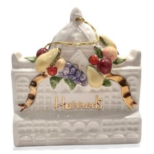 Harrods of London 2009 Christmas Ornament; Porcelain Department Store Building