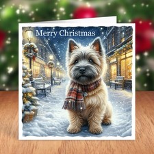Cairn Terrier Dog Christmas Card