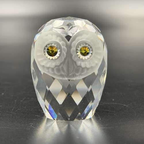 Swarovski crystal owl head - swarovski,