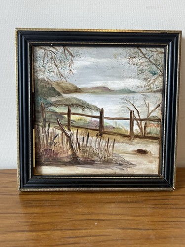 Vintage framed hand painted - vintage,
