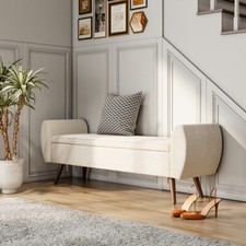 Upholstered Bed End Bench Ottoman Storage Benches Foot Stool Hallway Window Seat