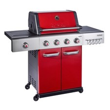 Outback Jupiter 4 Burner Hybrid Barbecue - Red