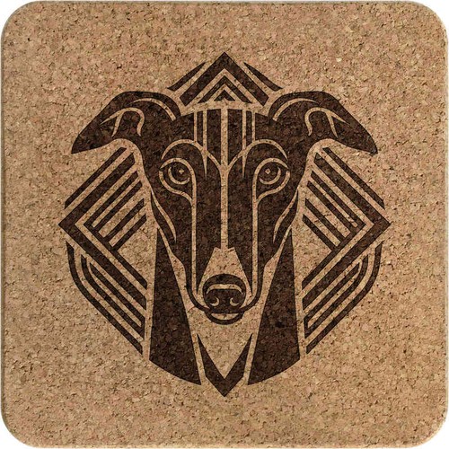 Art deco greyhound square - deco,