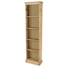 5 Tier Bookcase Solid Pine