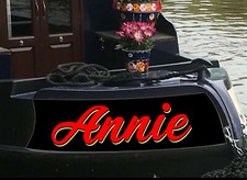 Canal Narrow Boat Bow Name