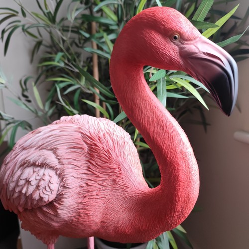 Large pink flamingo ornament - large,